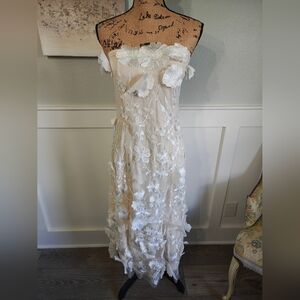 Anewsta White Floral Embroidered Dress NWT